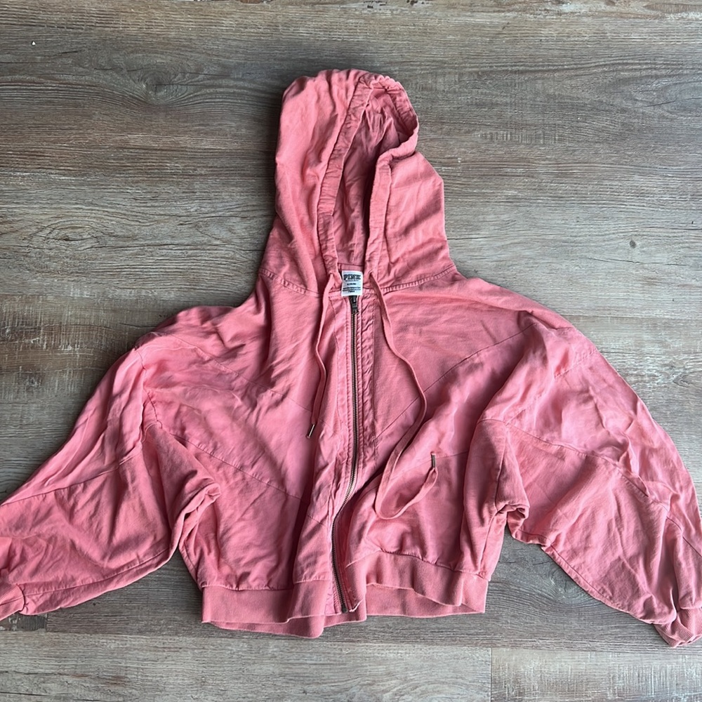 Victoria’s Secret PINK medium zip up hoodie with winged sleeves SUPER CUTE!